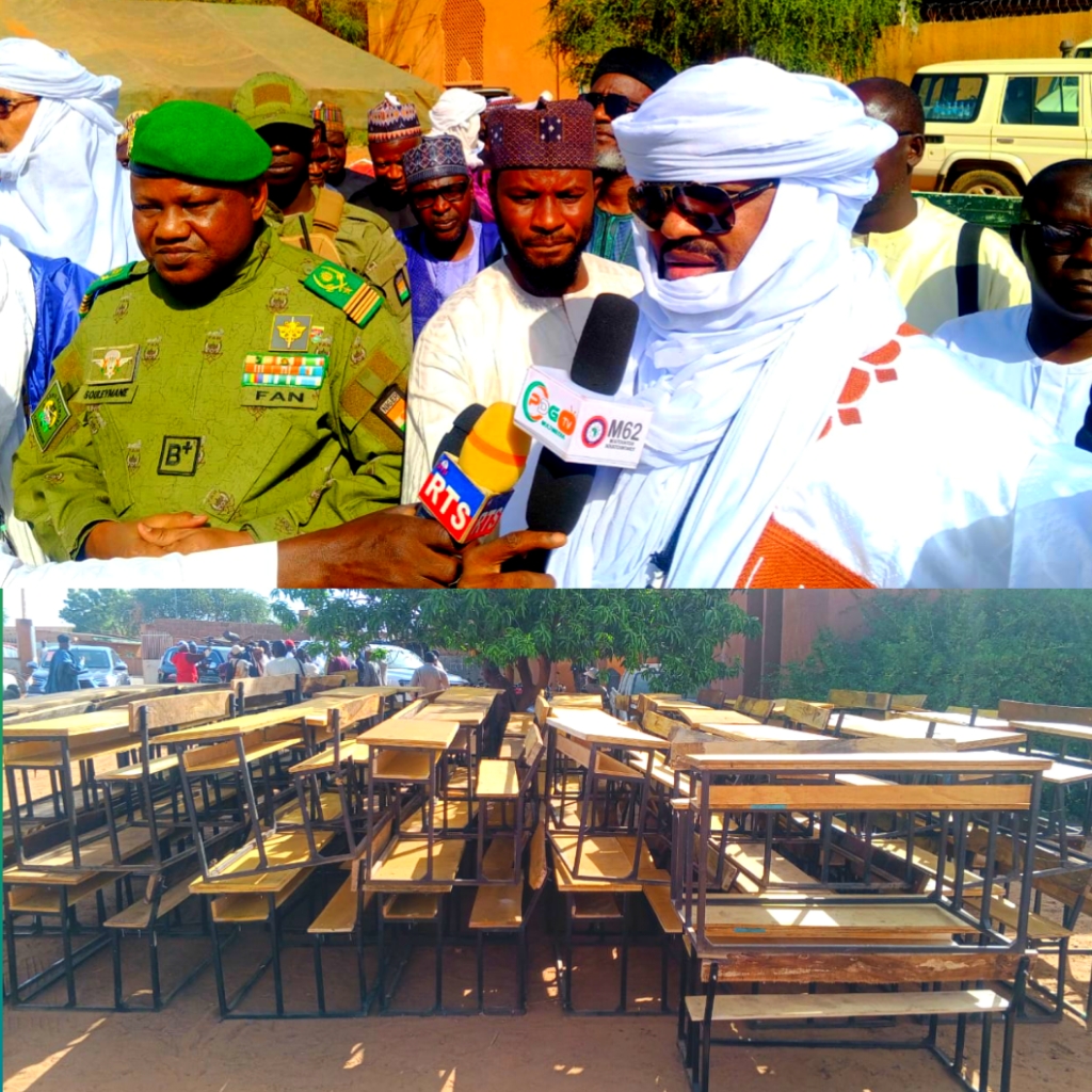 Tahoua/Éducation : Elhadji Nasser Ibrahim offre des tables bancs à l'éducation nationale.