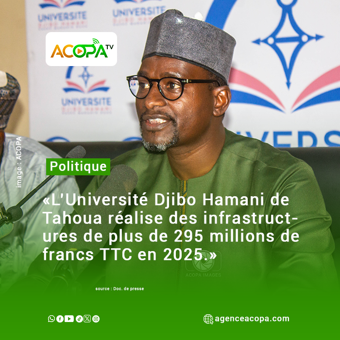 Plus de 295 millions de francs, ont été injectés dans les infrastructures en 2025.